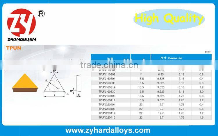 p30 virgin material tungsten carbide indexable milling tips