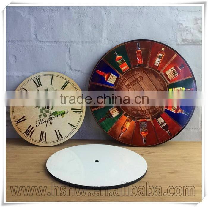 Round Dye Sublimation MDF Wall Clock