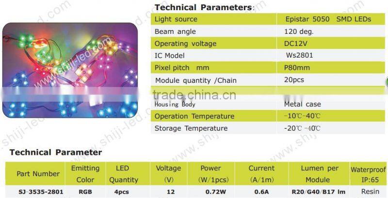 full color smd 5050 waterproof led module
