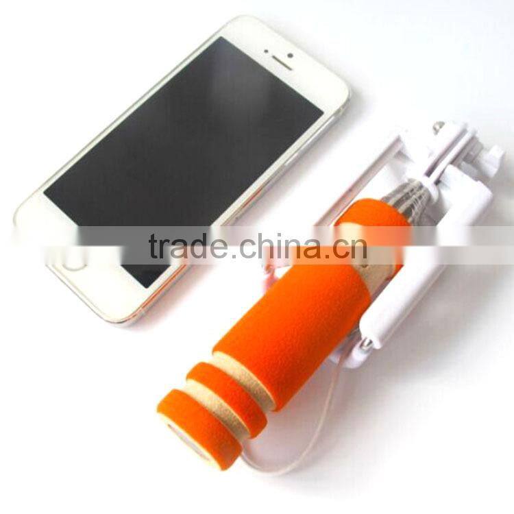 Mini Foldable Cable Selfie Stick Wired Selfie Stick