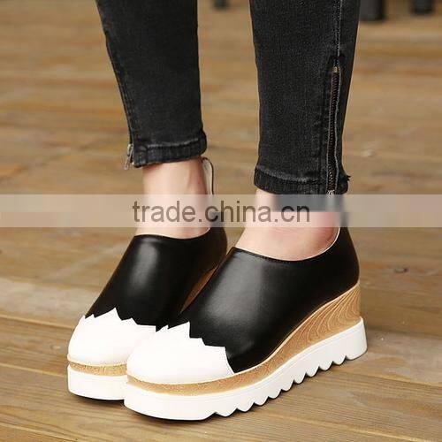 2015 Cheaper high quality double color outsole Casual shoes for woman beautiful double color leisure shoes for woman PM3903