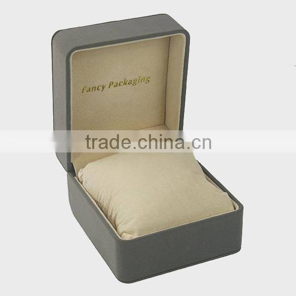 Plastic Watch Box with PU Leather Fancy Jewelry Box