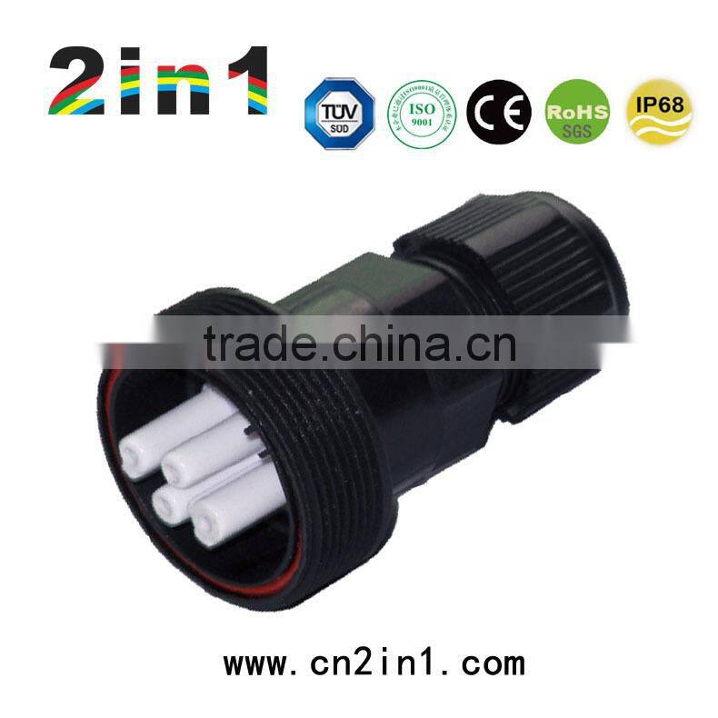 4 Pin Automotive Electrical Wire Connector,686A Series, IP68 Waterproof Rating, Electric Screw Connectors