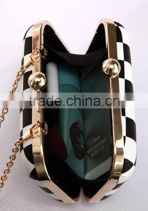 Black White Gum party evening bag high grade PU leather evening bag