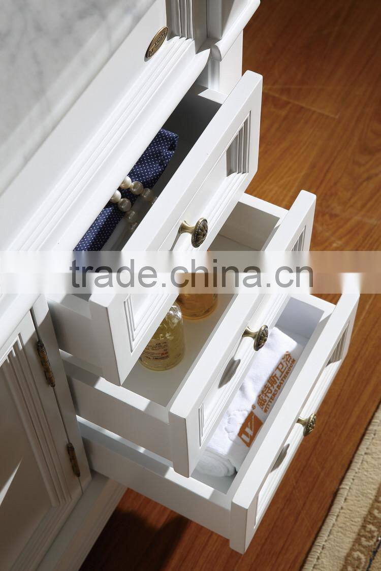 custom design American Pure white oak bathroom vainty