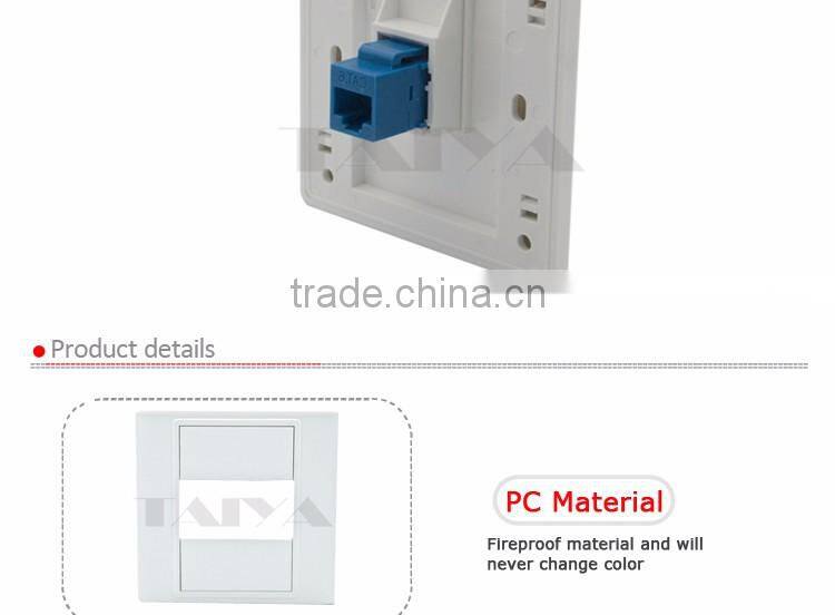 Singe Port CAT6 RJ45 wall plate Face plate support customization
