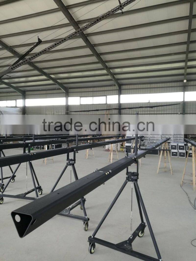 Professional 6m triangle and motorized head jimmy crane camera jib cranes for sale
