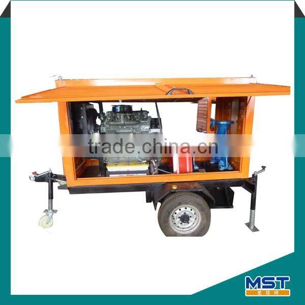 Portable diesel engine suction irrigation pump