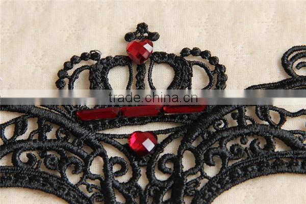 MYLOVE Red crystal sexy black lace mask wholesale MLMJ19