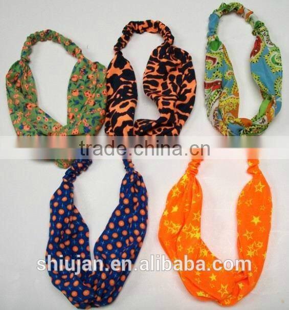 Fashion elastic fabric head wrap in hair accessories
