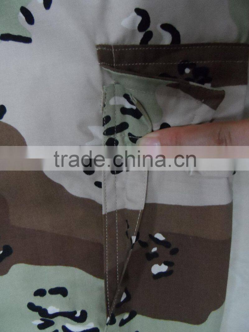 OEM white dot brown printed cotton polyester ripstop strong anti tearing european camouflage military uniform