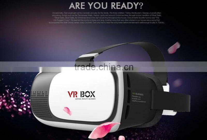 2016 vr headset glasses 2.0 Version 2 Vr Virtual + Smart Bluetooth Wireless Remote Control Gamepad For film/game