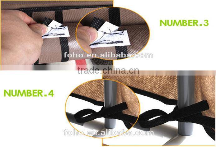 FC118B New Fashion rolling Door Fabric Shoe Cabinet