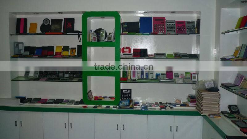 2015 promotional brand pu leather mini notepad with pen and calculator