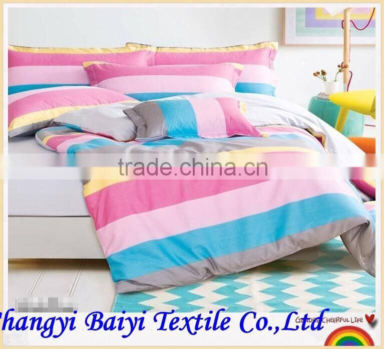 100% polyester fabric wholesale flower print style printed & dyed fabric wide width microfiber bedsheet