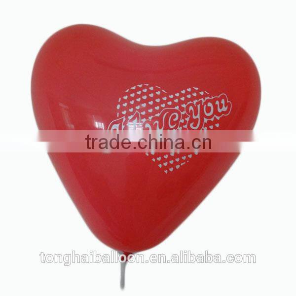 2016 heart shaped colourful latex balloons