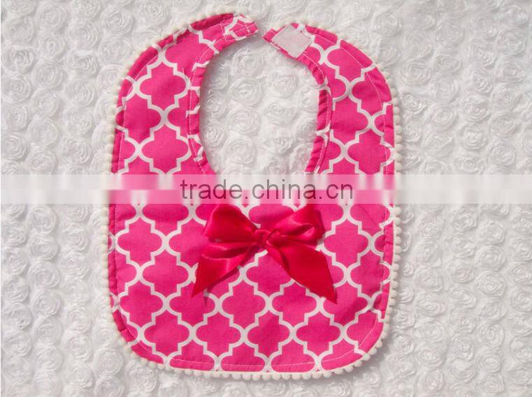 Wholesale cute pink baby bibs with bow