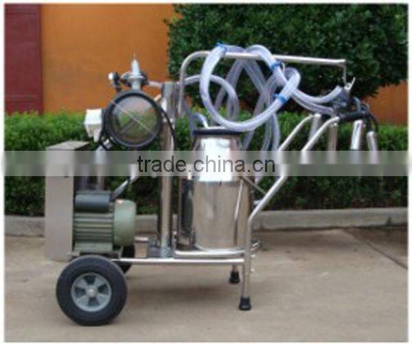 portable milking machine with one bucket
