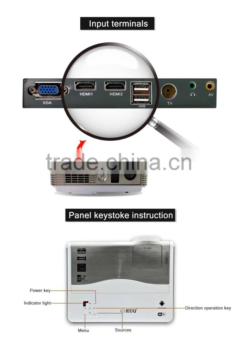 Full HD 3D Multimedia Projector 4200lumens LED Beamer