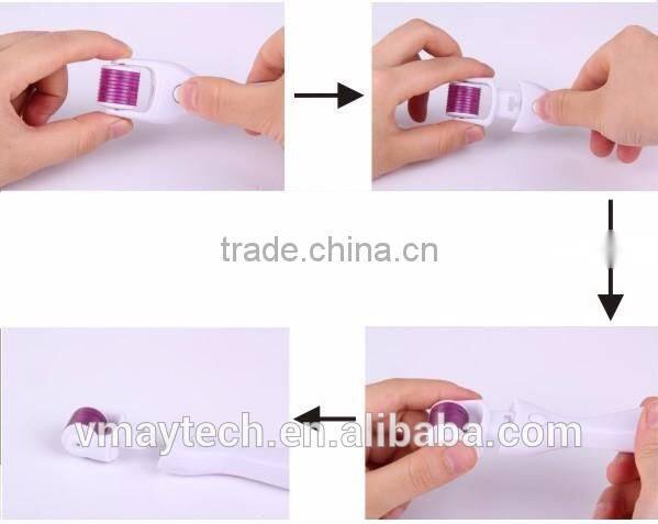 microneedle dermaroller Replaceable Derma roller 600 roller head can be changed DRS600