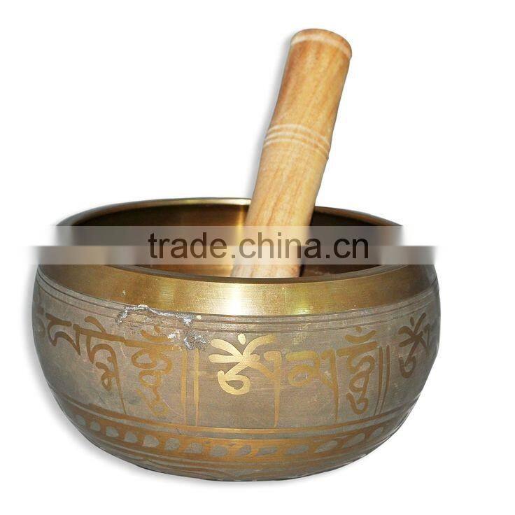 BRASS SINGING BOWL - MACHINE MADE Wicca Witch Pagan Yoga Goth New Age Reiki , Brass Singing Bowls / Metal Singing Bowls / Antiqu