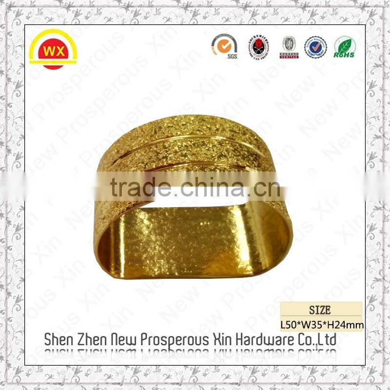 Wholesale metal cheap handmade gold napkin rings
