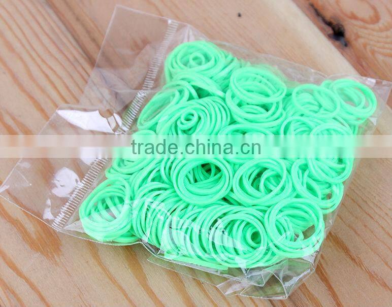 2014 Popular Loom Bands Bracelet Making Kit Hook 600 Rainbow Rubber 24 Clips Diy Tool