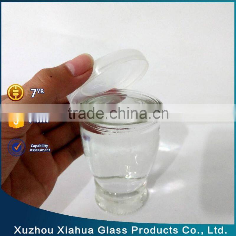 4 oz elegant design glass candle jar with lid