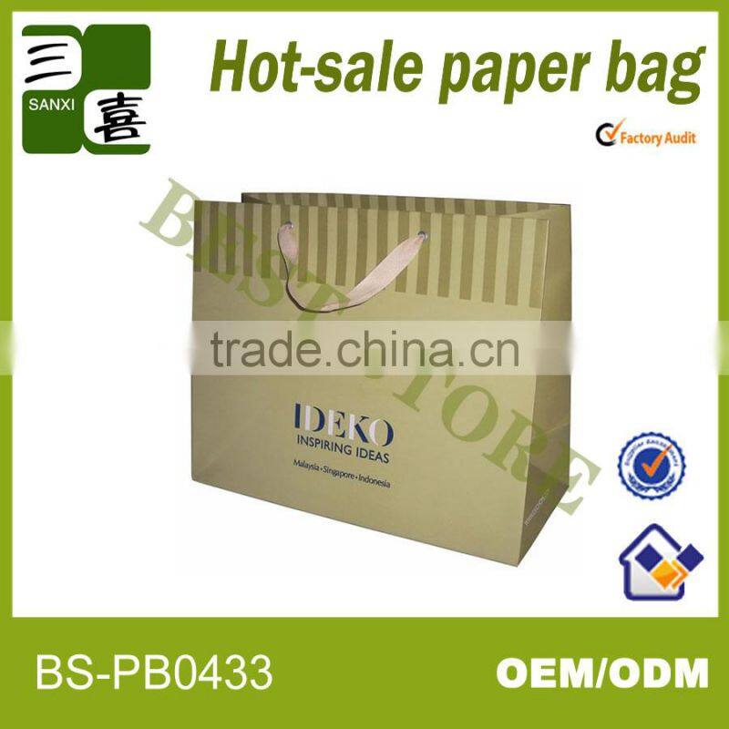 High-quality chevron paper bags for promotion
