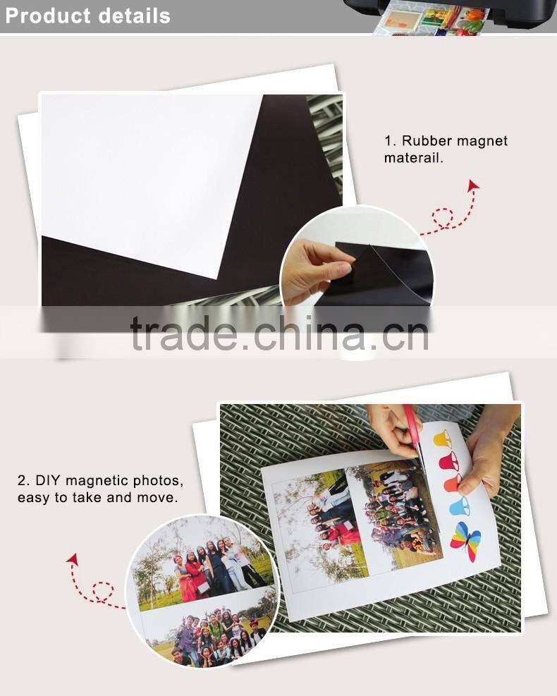Fridge photo matte finish inkjet printing magnetic sheet printable magnets magnetic photo paper
