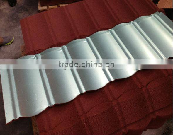 Stone Coated Roof Sheet, purple/wine red/green/black roof tile for prefab houses, villas