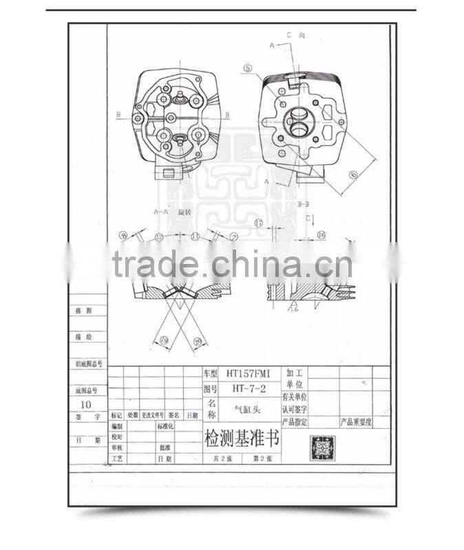 CG125 bajaj pulsar 150 motorcycle cylinder kit/cylinder head gasket/cylinder head machine/air compressor cylinder head