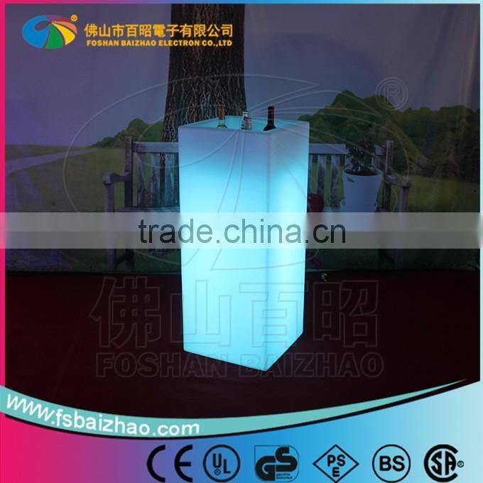 illuminated led plastic lighted planter pots