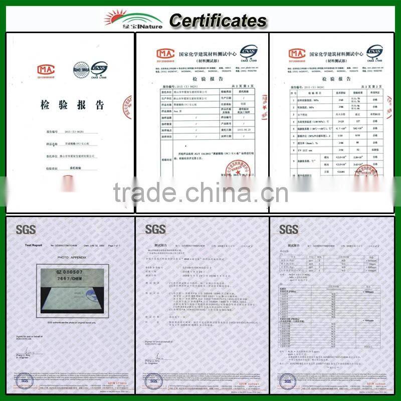 Huaxia Nature 4 to16mm UV Protected and High light Transmission PC hollow sheet.