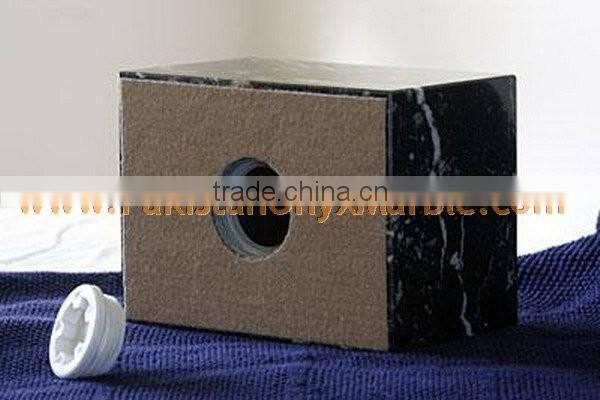 NATURAL STONE BLACK ZEBRA MARBLE URNS