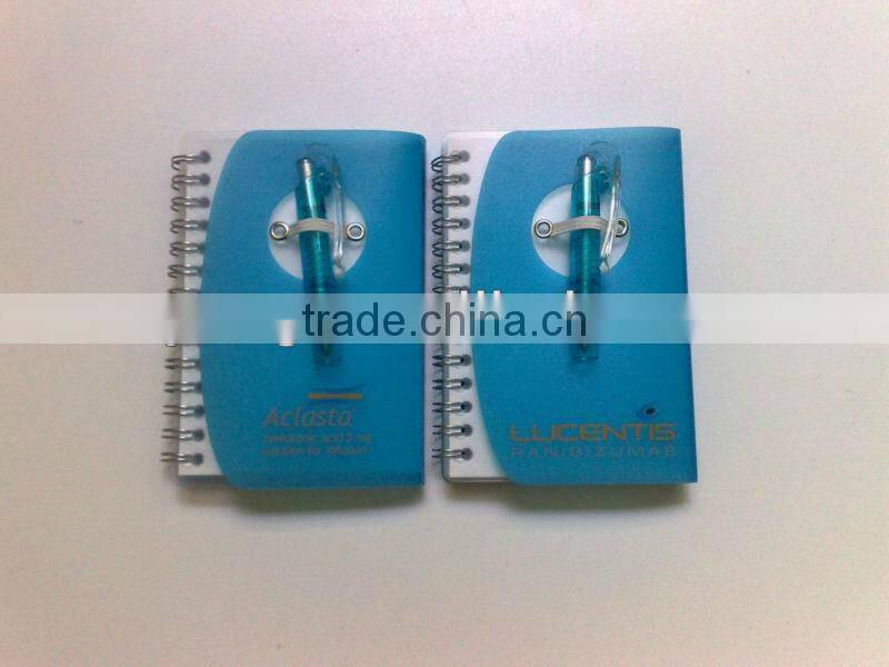 pp spiral notebook with pen / mini notebook with pen