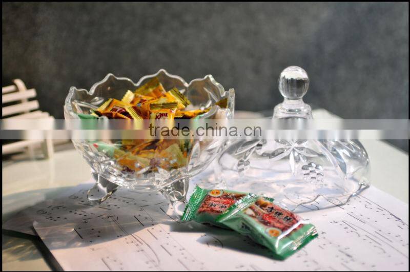 wholesale empty candy buffet glass jars; cookie sugar bowl; small clear glass candy jars with glass lids