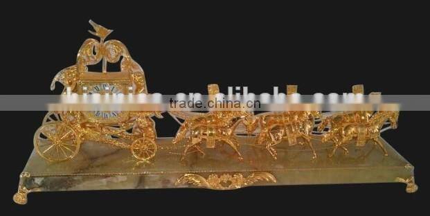 French Antique Gilded Bronze Clock, Ornate Bronze Ormolu Dore Gilded Mantel Clock