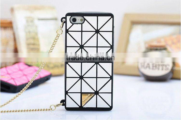 hot sell silicone case for iphone5/5s/4s fashion tartan design