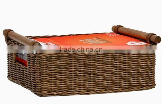Good quality Wicker file baskets with divider