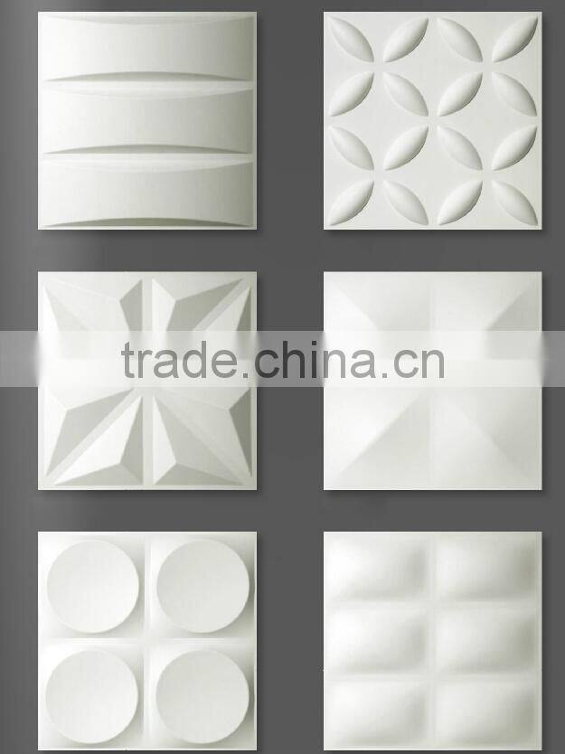 Bathroom or kitchen indoor decoration plain concrete 3D tiles front wall