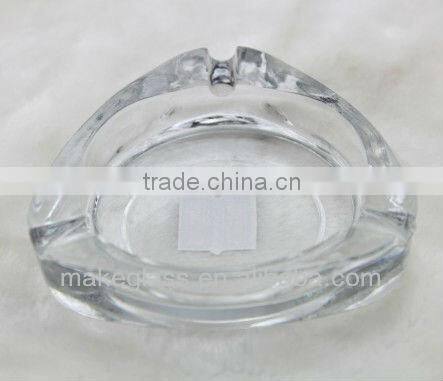 triangle glass ashtray