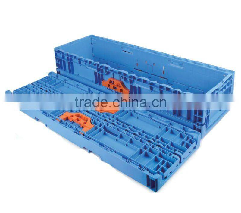 PP Plastic folding turnover box with handle (602901)