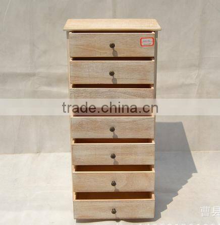paulownia wooden cabinet with 7 drawers