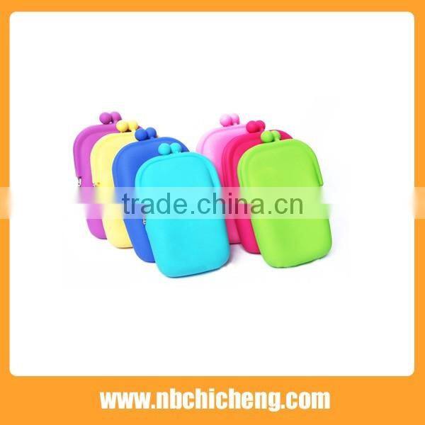 candy color silicone cosmetic bag, lady style silicon bag, silicone makeup bag