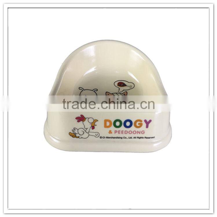 Printing plastic melamine dog food bowl, plastic pet dog bowl