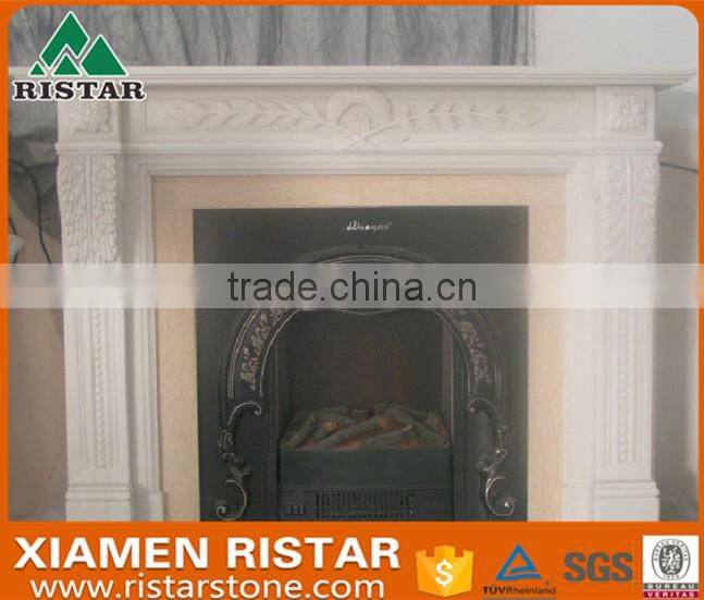 High quality natural white marble fireplace surround mantel RST-FP-K37