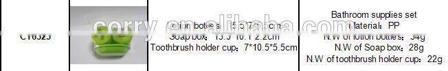 plastic Bathroom supplies set/bathroom sets /bathroom items