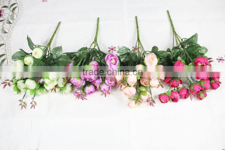 Fabric camellia bouquet artificial camellia bouquet flowers landscaping flowers