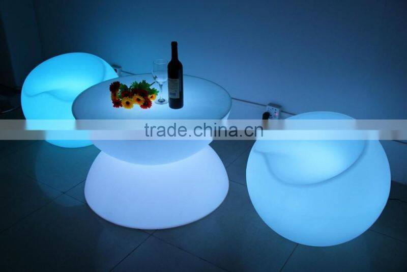fashionable led chair, apple shape light club sofa, colar changing led bar sofa